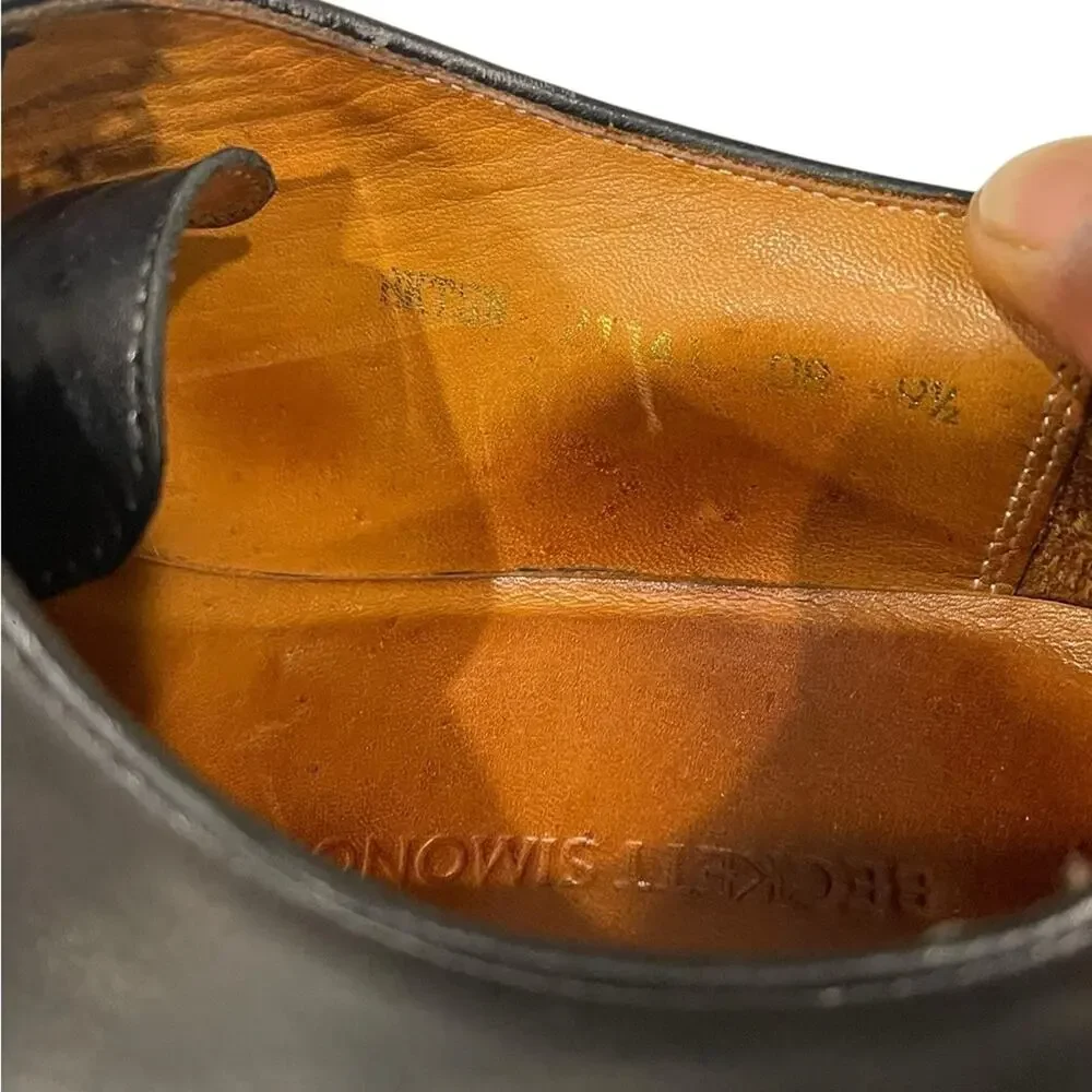 Beckett Simonon full-grain Black Leather Oxfords Shoe Size:9.5